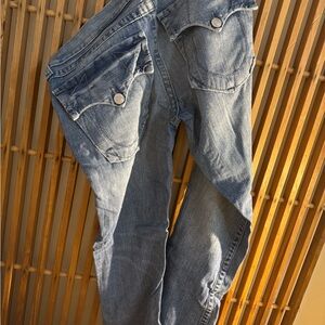 True Religion Blue Relaxed Jeans Distressed Style